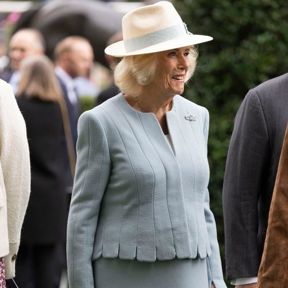18 octobre 2025 - Journée des champions britanniques QIPCO à l'hippodrome d'Ascot, dans le Berkshire, au Royaume-Uni. Ici, la reine Camilla (Camilla Parker Bowles, reine consort d'Angleterre). GOFF  / BESTIMAGE
