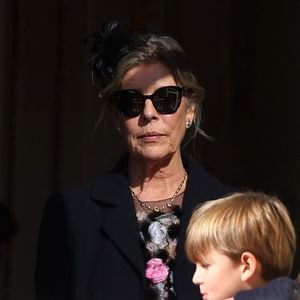 La princesse Caroline de Hanovre - La famille princière de Monaco au balcon du palais, à l'occasion de la Fête Nationale de Monaco. © Jacovides-Bebert/Bestimage