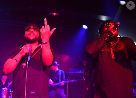 Lino et Calbo en showcase au Pau Brazil à Paris, le 5 avril 2018. 

Photo : Veeren / Bestimage