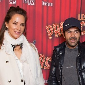 Jamel Debbouze et sa femme Mélissa Theuriau à l'occasion de la première de la pièce "Les producteurs" au Théâtre de Paris à Paris le 2 décembre 2021
© Christophe Clovis / Bestimage