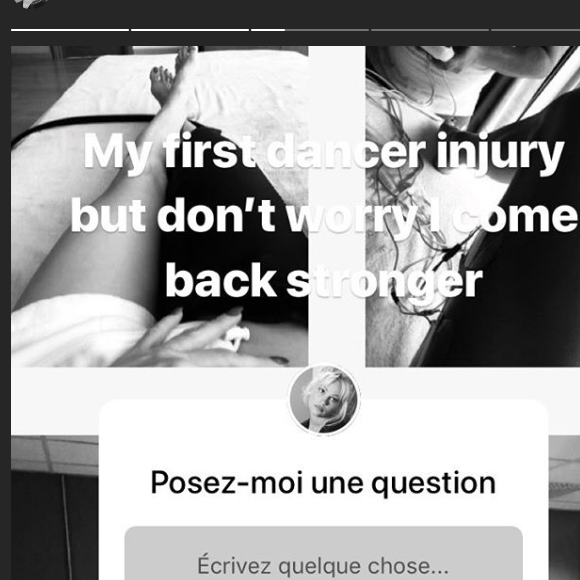 Pamela Anderson se confie sur ses blessures après ses premières répétitions dans "Danse avec les stars 9" sur Instagram le 16 septembre 2018.