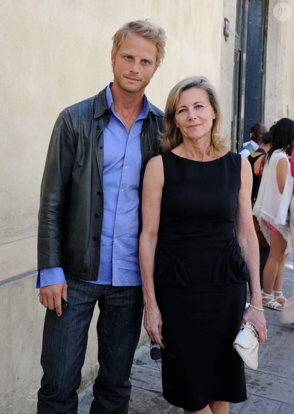 Claire Chazal et Arnaud Lemaire arrivent à la présentation de la collection Haute-Couture 2011-2012 de Christian Dior au Musée Rodin à Paris, France, le 4 juillet 2011. Photo ABACAPRESS.COM