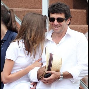Celine Bosquet et Patrick Bruel - people à la quinzième journée des Internationaux de France de tennis de Roland Garros 2011. Rindoff-Jacovides / Bestimage