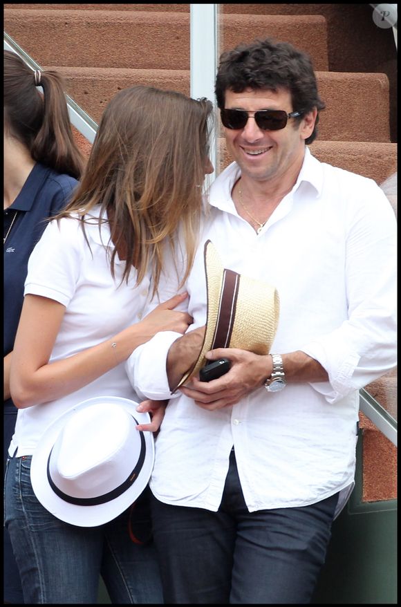 Celine Bosquet et Patrick Bruel - people à la quinzième journée des Internationaux de France de tennis de Roland Garros 2011. Rindoff-Jacovides / Bestimage