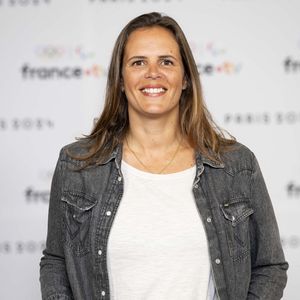 Laure Manaudou lors de la présentation des journalistes et chroniqueurs de France Télévisions pour les Jeux Olympiques au musée de l'Homme à Paris.
© Pierre Perusseau / Bestimage