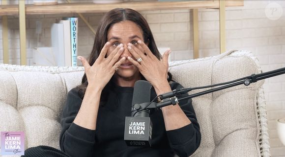 Meghan Markle live une interview dans un podcast. 
Picture supplied by JLPPA Pictures must credit:  The Jamie Kern Lima Show