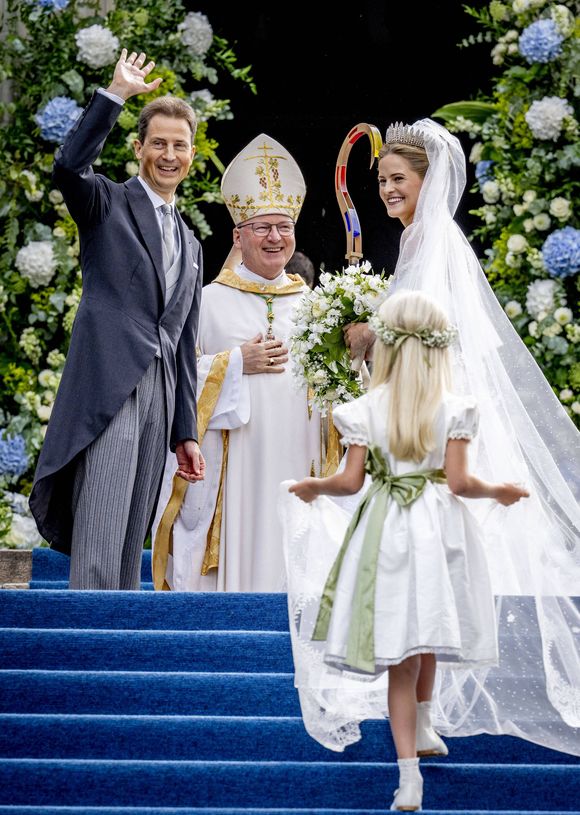 Le mariage de la princesse Marie Caroline de Liechtenstein et Leopoldo Maduro Vollmer à la cathédrale Saint-Florin de Vaduz, au Liechtenstein, le 30 août 2025. Dana Press / Bestimage