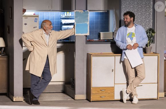Exclusif - Gérard Jugnot, Arthur Jugnot - Représentation de la pièce de théâtre "Le jour du kiwi" au Théâtre de Verdure lors du 40ème Festival de Ramatuelle. Le 6 août 2024
© Cyril Bruneau / Festival de Ramatuelle / Bestimage