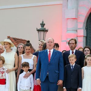 Ben Sylvester Strautmann, Princesse Alexandra de Hanovre, Francesco Carlo Albert Casiraghi, Beatrice Borromeo, Charlotte Casiraghi, Balthazar Casiraghi-Rassam, Tatiana Santo Domingo, Maximilian Casiraghi, Prince Albert II de Monaco, Princesse Gabriella de Monaco, Princesse Charlène de Monaco, Prince Jacques de Monaco, Andrea Casiraghi, Louis Ducruet, Marie Ducruet le 19 juillet 2025 ©Claudia Albuquerque / Bestimage