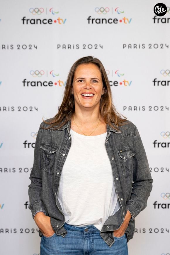 Laure Manaudou lors de la présentation des journalistes et chroniqueurs de France Télévisions pour les Jeux Olympiques 2024 au musée de l'Homme à Paris, le 11 juin 2024.
© Pierre Perusseau / Bestimage