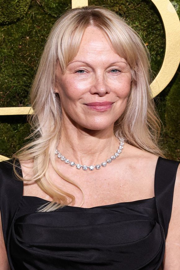 Pamela Anderson au photocall de la 82ème cérémonie des Golden Globes à l'hotel The Beverly Hilton de Los Angeles, Californie, Etats-Unis, le 5 janvier 2025.