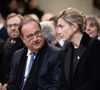 Francois Hollande et Julie Gayet, lors de la cérémonie de réouverture de la cathédrale Notre-Dame de Paris, le 7 décembre 2024. Joyau de l'art gothique, lieu de culte et de culture, symbole universel de la France et de son histoire, la cathédrale Notre-Dame de Paris rouvrira ses portes les 7 et 8 décembre, cinq ans après le terrible incendie qui l'a ravagée le 15 avril 2019. Photo by Eric Tschaen/Pool/ABACAPRESS.COM