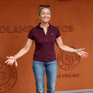 Anne-Sophie Lapix - Célébrités au village des Internationaux de France de tennis de Roland Garros 2024 à Paris le 2 juin 2024.

© Jacovides / Moreau / Bestimage