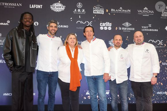 Mory Sacko, Stéphanie Le Quellec, Christophe Bacquié, Guillaume Goupil, Loic Colliau, Louis Gachet - Cérémonie du Guide Michelin France 2025 au Centre des Congrès Robert Shuman à Metz le 31 mars 2025. © Jean-Marc Lhomer/Bestimage