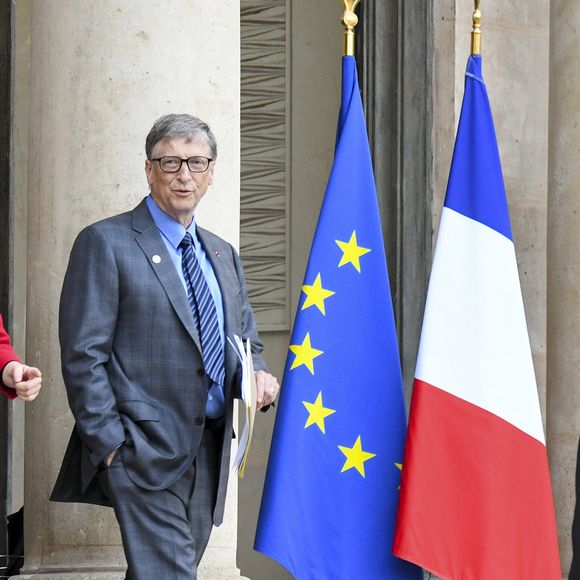 Bill Gates - A l’occasion du One Planet Summit, réunion avec les "Philanthropes" pour le Climat au Palais de l’Elysée à Paris, France, le 12 décembre 2017. © Pierre Perusseau/Bestimage
