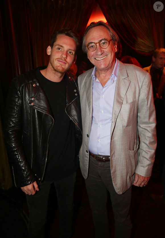 Philippe Lavil et son fils Thomas lors de la Soirée d'Inauguration Hotel Barriere Le Fouquet's Paris, à Paris, France, le 14 septembte 2017. Photo Jerome Domine/ABACAPRESS.COM