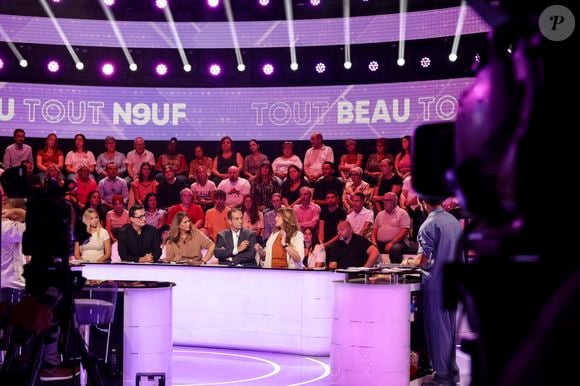 Exclusif - Polska, Olivier Dartigolles, Valérie Benaim, Laurent Fontaine, Marlène Schiappa - Emission "Tout beau, tout n9uf" présentée par C. Hanouna sur W9 à Paris le 9 septembre 2025. © Jack Tribeca/Bestimage