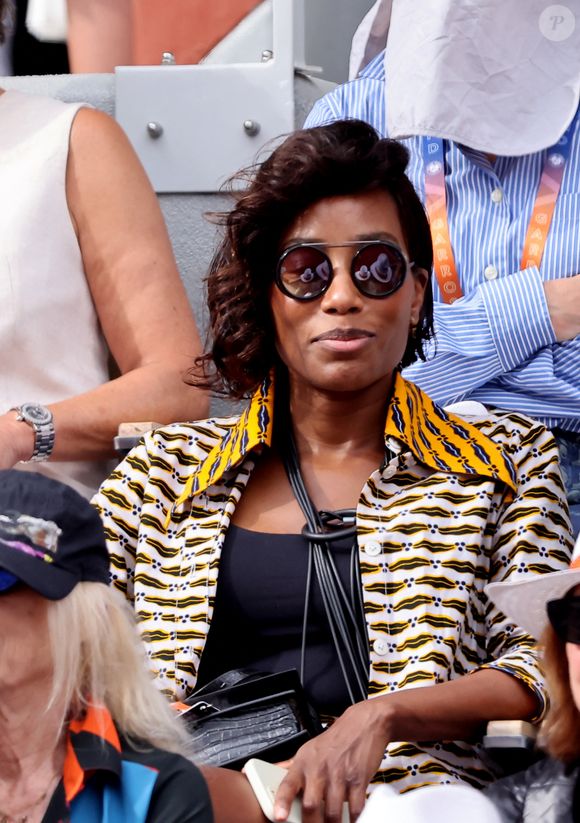 Malika (compagne de Y. Noah) dans les tribunes lors des Internationaux de France de Tennis de Roland Garros, le 1er juin 2025.

Photo : Dominique Jacovides / Bestimage