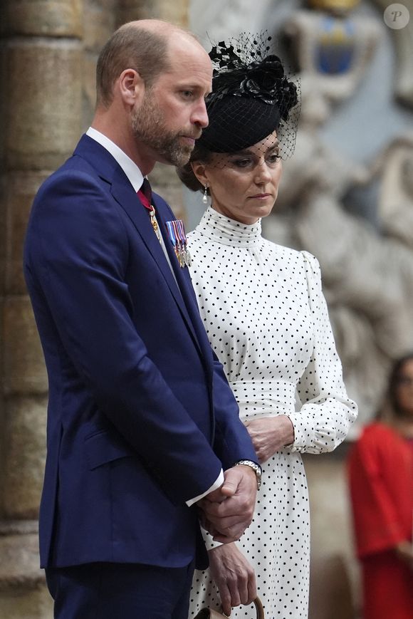 Le prince William, prince de Galles, et Catherine (Kate) Middleton, princesse de Galles à l'occasion du 80ème anniversaire du jour de la Victoire en Europe (VE Day), le 8 mai 2025.

Picture by Jordan Pettitt/WPA-Pool