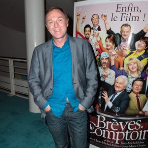Christophe Hondelatte assistant à l'avant-première française du film Breves de comptoir tenue au Théâtre du Rond Point à Paris, France, le 8 septembre 2014. Photo by Audrey Poree/ABACAPRESS.COM