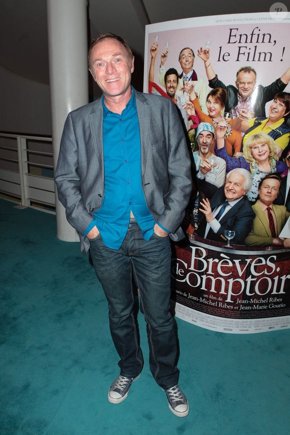 Christophe Hondelatte assistant à l'avant-première française du film Breves de comptoir tenue au Théâtre du Rond Point à Paris, France, le 8 septembre 2014. Photo by Audrey Poree/ABACAPRESS.COM