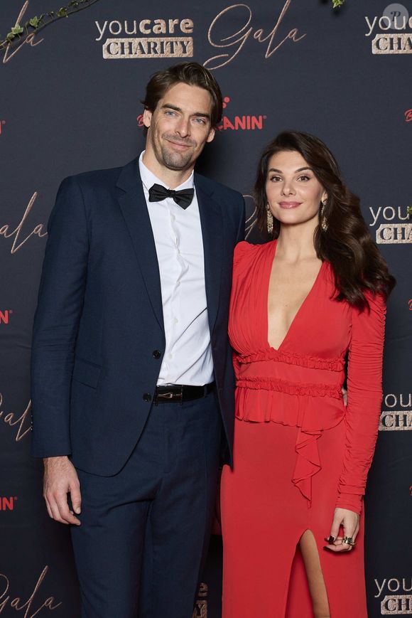 Camille Lacourt et sa compagne Alice Detollenaere - Soirée de la première édition du "You Care Charity Gala" en faveur de la cause animale et de l'environnement au Cercle Interalliée à Paris. Le 3 décembre 2024.   © Cyril Moreau/Bestimage