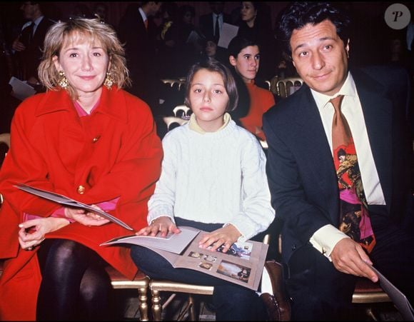 Archives - Marie-Anne Chazel - Christian Clavier et leur fille Margot lors d'un défilé de mode en 1992.