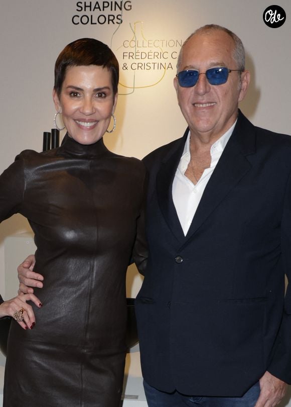 Exclusif - Cristina Cordula et son mari Frédéric Cassin - Cocktail à l'occasion des ventes: "Shaping Colors Collection Frédéric Cassin et Cristina Cordula" chez Christie's à Paris le 28 novembre 2024. © Coadic Guirec/Bestimage