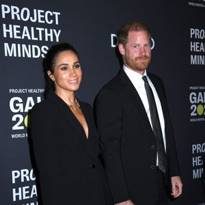 Le prince Harry, duc de Sussex et Meghan Markle, duchesse de Sussex, lors du 3ème gala annuel du projet "Healthy Minds" aux Spring Studios à New York City, New York, Etats-Unis, le 9 octobre 2025. © Photo Image Press via ZUMA Press Wire/Bestimage