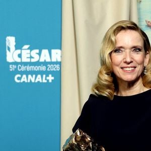 Celui de la meilleure actrice pour Léa Drucker, qui remporte pour la 2e fois ce prix

Léa Drucker (César de la meilleure actrice pour "Dossier 137") - Salle de presse de la 51ème cérémonie des César, à l'Olympia. Paris, le 26 février 2026.
© Dominique Jacovides/Bestimage