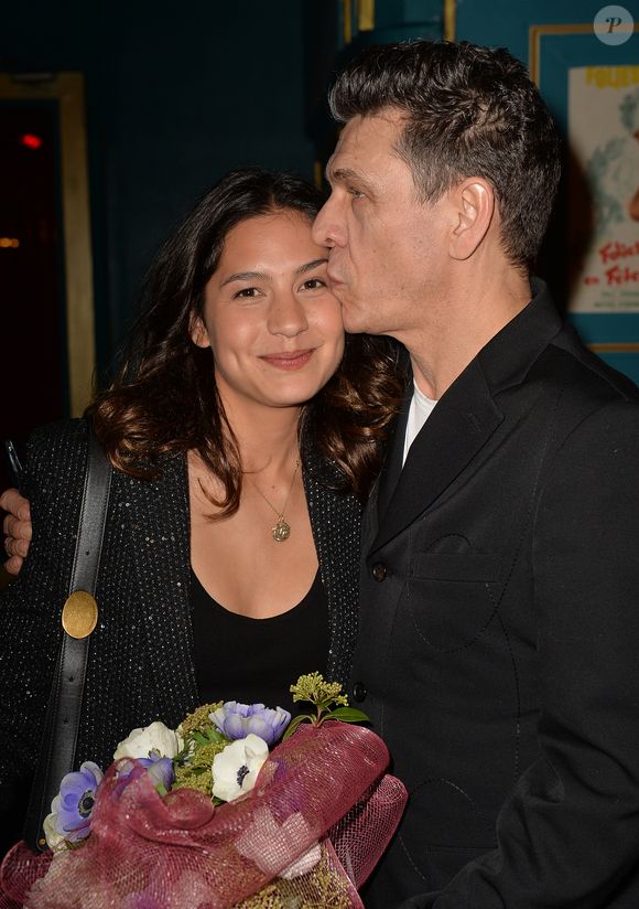 Divorce - Marc Lavoine et Line Papin ont divorcé - Exclusif - Marc Lavoine et sa compagne Line Papin à la générale de presse du spectacle musicale " Les Souliers Rouges " aux Folies Bergères à Paris, France, le 4 février 2020. © Veeren/Bestimage