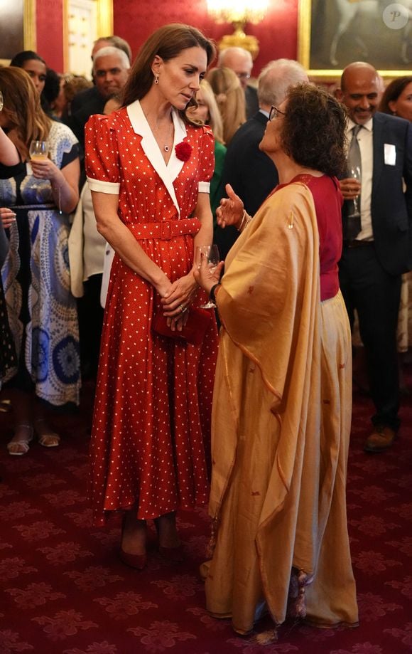 La princesse de Galles lors d'une réception organisée par Cancer Research UK à l'occasion du 125e anniversaire de l'organisation caritative, au St James's Palace, à Londres. 

©Bestimage
