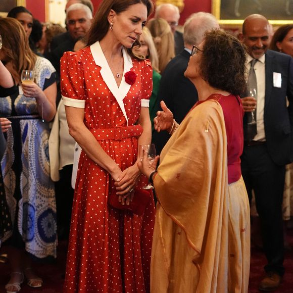 La princesse de Galles lors d'une réception organisée par Cancer Research UK à l'occasion du 125e anniversaire de l'organisation caritative, au St James's Palace, à Londres. 

©Bestimage