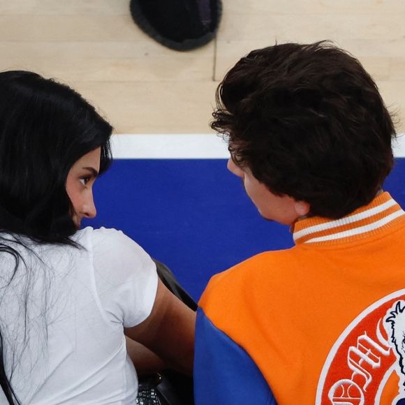 New York, NY - Timothee Chalamet et Kylie Jenner assistent au cinquième match opposant les Pacers aux Knicks au Madison Square Garden à New York. Photo par Backgrid USA / Bestimage