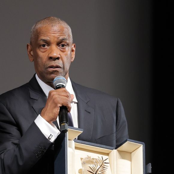 Remise de la Palme d'Or d'Honneur à Denzel Washington lors du 78ème Festival International du Film de Cannes. Le 19 mai 2024
© Pool / Bestimage