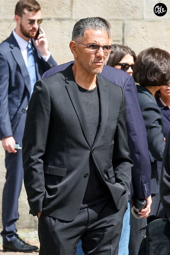 Roschdy Zem - Arrivées aux obsèques de Mathilde Favier en l'église Saint-Sulpice à Paris le 31 aout 2026. © Dominique Jacovides-Cyril Moreau/Bestimage