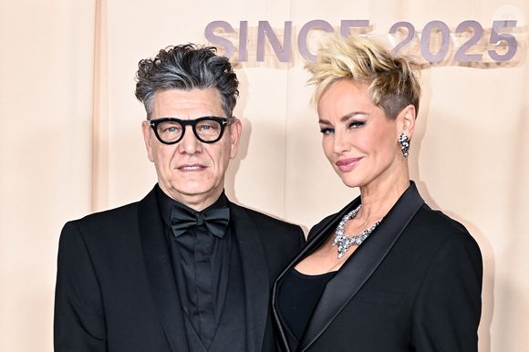 Marc Lavoine et sa compagne Adriana Karembeu à la soirée du Beauty Ball 2026 au château de Bratislava, en Slovaquie, le 16 janvier 2026. © ProfiMedia/Bestimage