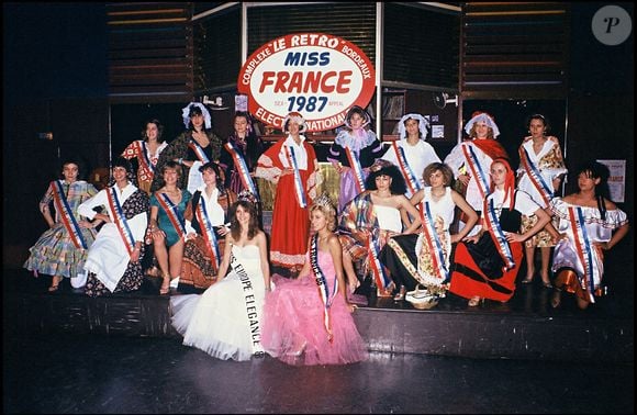 ARCHIVES - VALERIE PASCALE, MISS FRANCE 86 -  ELECTION DE MISS FRANCE 1987 A BORDEAUX