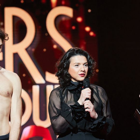 Exclusif - Stephane Bern, Khatia Buniatishvili et Hugo Marchand lors de l’enregistrement de l’émission “Les stars s’unissent pour le Sidaction” au théâtre Marigny à Paris, France, le 11 mars 2025. L’émission sera diffusée en prime le 22 mars sur France 2. © Guirec-Moreau/ Bestimage