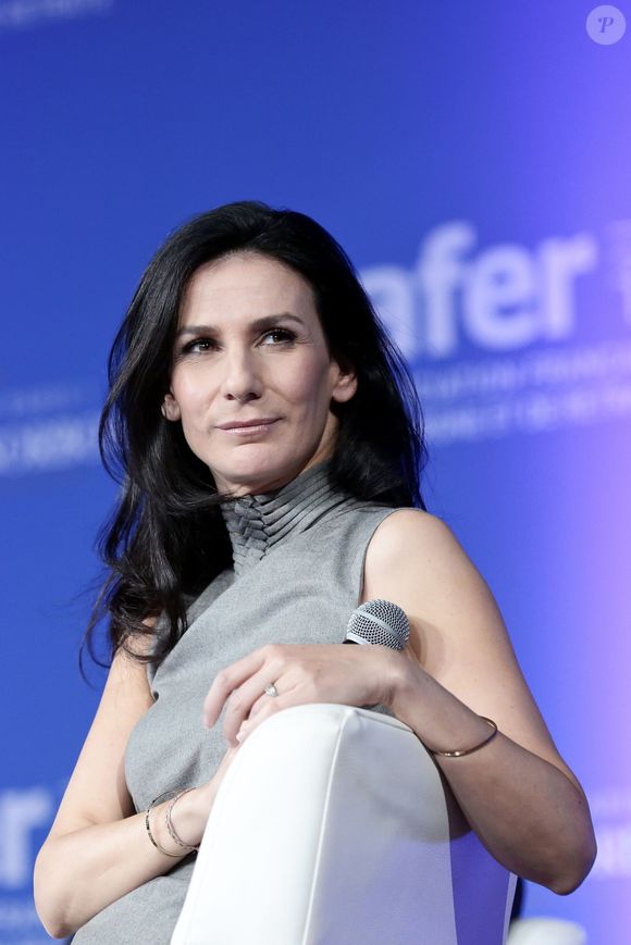 Marie Drucker aux assises de l’épargne et de la fiscalité, organisées par l'Association française d’épargne et de retraite (Afer) à l'université de la Sorbonne à Paris, le 6 octobre 2016.
© Stéphane Lemouton/Bestimage