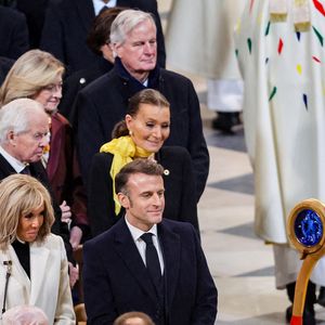 Le grand-duc Henri de Luxembourg, Le président de la République française, Emmanuel Macron et de Brigitte Macron - Messe de consécration du mobilier liturgique de la cathédrale Notre-Dame de Paris, le 8 décembre 2024. Joyau de l’art gothique, lieu de culte et de culture, symbole universel de la France et de son histoire, la cathédrale de Notre-Dame de Paris rouvre ses portes les 7 et 8 décembre, cinq ans après le terrible incendie ravageur, survenu le 15 avril 2019. 
© Cyril Moreau / Bestimage