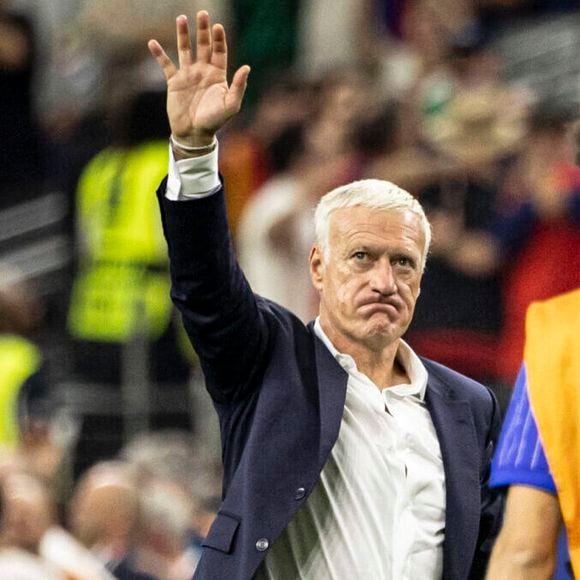 Didier Deschamps lors de la demi-finale de la Coupe du Monde de la FIFA 2026 au Mercedes-Benz Stadium d'Atlanta, en Géorgie (États-Unis), le 14 juillet 2026.