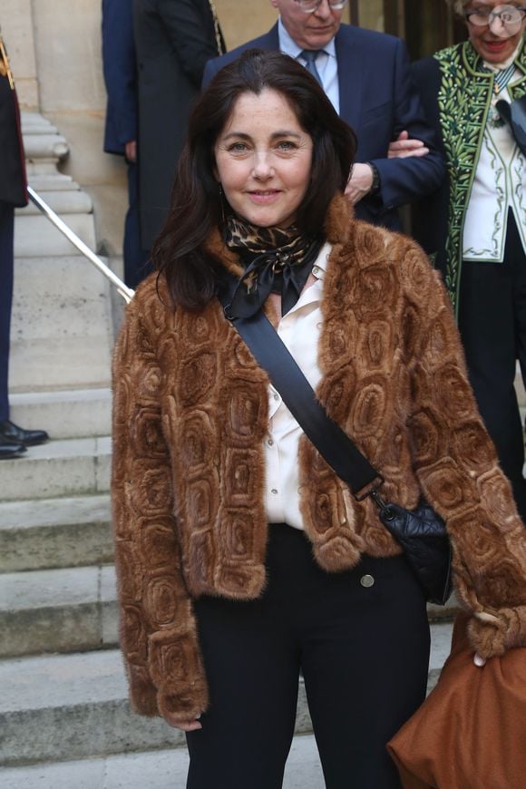 Cristiana Reali - Réception de Sylviane Agacinski à l'Académie Française à Paris le 14 Mars 2024. © Bertrand Rindoff / Bestimage