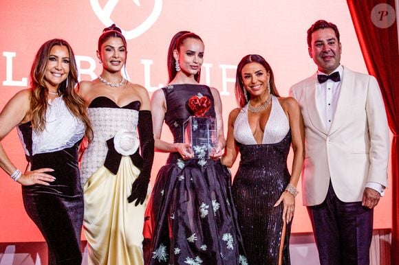 Maria Bravo, Jacqueline Fernandez, Sofia Carson, Eva Longoria, et Mauro Monarris lors du XIV Global Gift Gala Cannes 2026, le 20 mai 2026, à Cannes, France. © Europa Press/Bestimage
