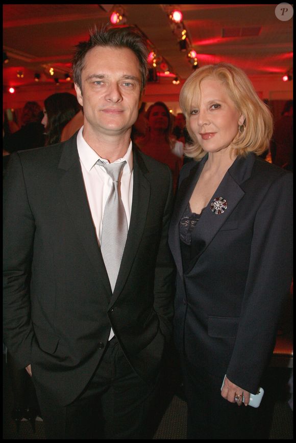David Hallyday et Sylvie Vartan lors du diner de gala de la mode contre le Sida au pavillon d'Armenonville. Photo par RINDOFF-BELLAK / BESTIMAGE