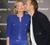 Maya Lauqué, Damien Thévenot - Photocall à l'occasion des 40 ans de l'émission "Télématin" au siège de France Télévisions à Paris le 6 février 2025. © Coadic Guirec/Bestimage