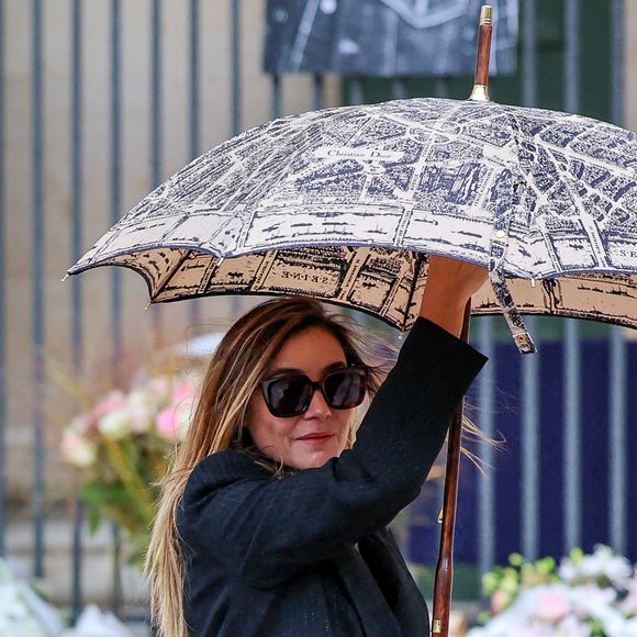 Clotilde Courau - Obsèques de Michel Blanc en l'église Saint-Eustache à Paris, le 10 octobre 2024.  © Moreau / Jacovides / Bestimage