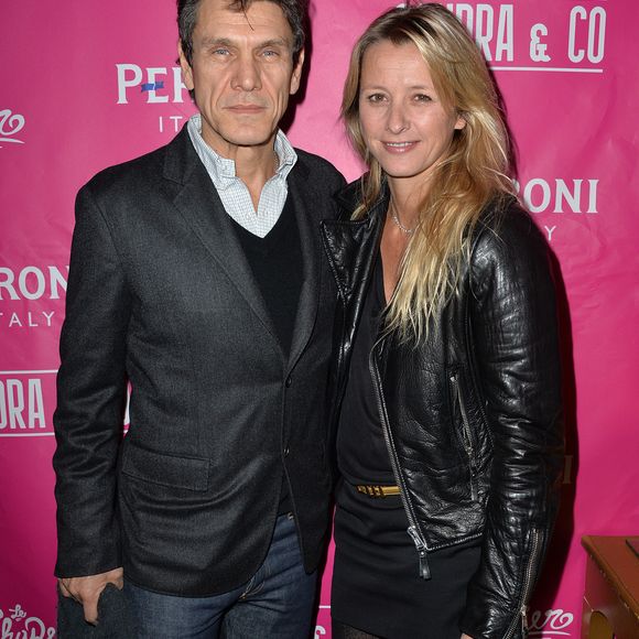 Marc et  Sarah Poniatowski - Contre soirée de la Saint Valentin par l'agence Sandra & CO au club Le Chapelier à Paris , le 14 février 2014