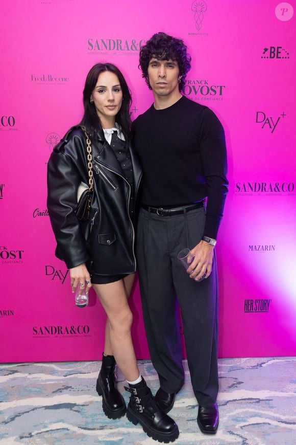 Exclusif - Marilyn Grenier et Lucas Mendez lors d'une soirée  à la suite Sandra & Co lors du Festival International des Séries de Cannes, Canneseries Saison 8, à l’hôtel JW Marriott Cannes le 25 avril 2025.
© Aurelio Stella / William Sanches Tavares / Bestimage