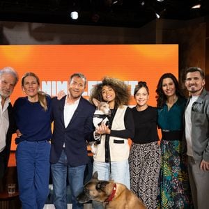 Agathe Lecaron évoquera sa passion pour les animaux

Raphaël Mesrahi, Agathe Lecaron, Bernard Montiel, Oli,Monday ( le petit chien ) Graziella Dolce, Farah Kesri, Yoann Latouche sur plateau de l'émission "Animalement Vôtre" présentée par Bernard Montiel et diffusée le 1er mars 2026 sur France 3, à Paris, France, le 13 janvier 2026. © Julien Sarkissian/Bestimage